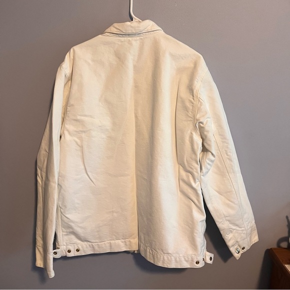 Carhartt WIP Detroit Corduroy Trim Jacket White XL - Picture 8 of 10